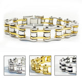 Mens Steel Biker Chain Bracelet Motorcycle Style Punk Bangles