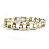 Mens Steel Biker Chain Bracelet Motorcycle Style Punk Bangles