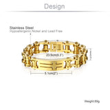 Men's Stainless Steel Biker Chain Bracelet Cross Bracelet SL023