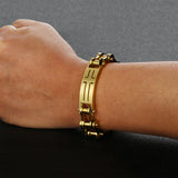 Men's Stainless Steel Biker Chain Bracelet Cross Bracelet SL023