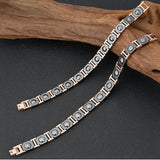 Stainless Steel & Ceramic Couple Bracelet Magnetic Therapy Bracelets