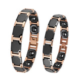 Stainless Steel & Ceramic Couple Bracelet Magnetic Therapy Bracelets