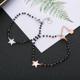 Crystal Beads Chain Bracelet Stainless Steel Women's Jewelry