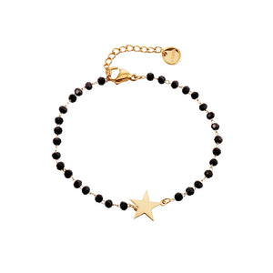 Crystal Beads Chain Bracelet Stainless Steel Women's Jewelry