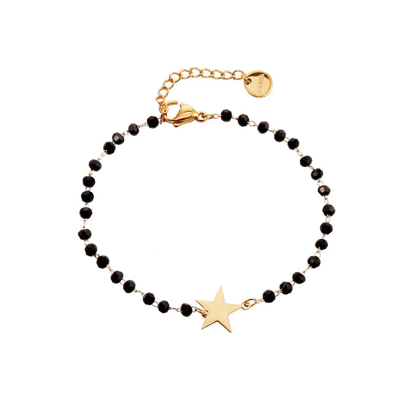 Crystal Beads Chain Bracelet Stainless Steel Women's Jewelry