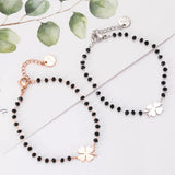 Crystal Beads Chain Bracelet Stainless Steel Women's Jewelry