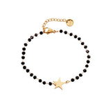 Crystal Beads Chain Bracelet Stainless Steel Women's Jewelry