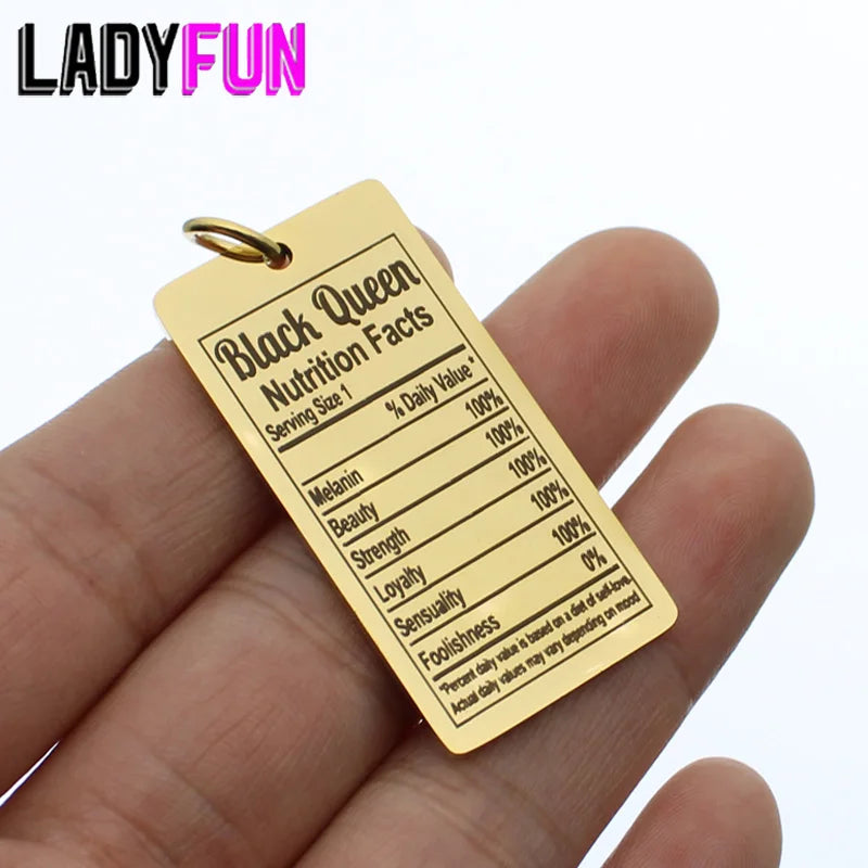 10pcs Stainless Steel Queen Charms Necklace Pendant