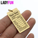 10pcs Stainless Steel Queen Charms Necklace Pendant