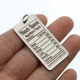 10pcs Stainless Steel Queen Charms Necklace Pendant