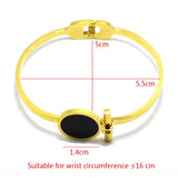 Stainless Steel Round Bangle & Bracelet For Women