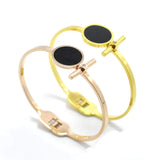 Stainless Steel Round Bangle & Bracelet For Women