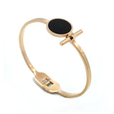 Stainless Steel Round Bangle & Bracelet For Women