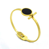 Stainless Steel Round Bangle & Bracelet For Women