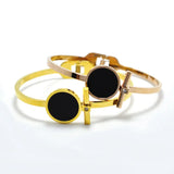 Stainless Steel Round Bangle & Bracelet For Women