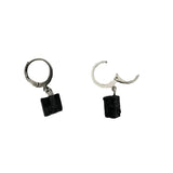 Stainless Steel Tourmaline Earrings Hoop Clip Gemstones Natural Tiny Hoops