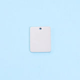 10pcs Stainless Steel Rectangle Engraving Pendant Silver Metal Tag
