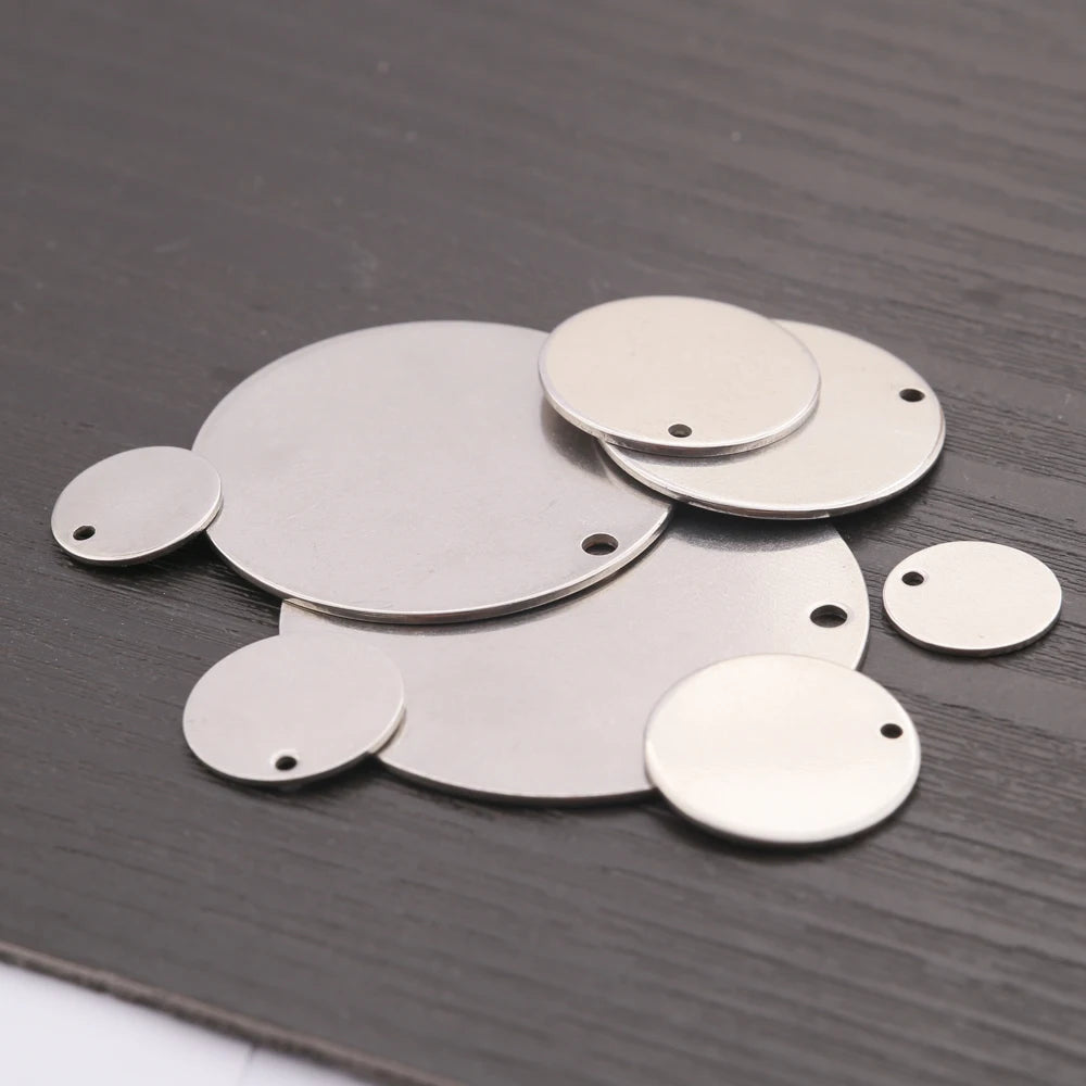 Round Stamping Tag Circle Disc Pendants DIY Necklace Bracelet Jewelry Making