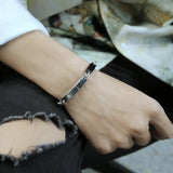 Stainless Steel Bolt Buckle Bracelet - Couples Gloss Bangle