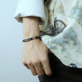 Stainless Steel Bolt Buckle Bracelet - Couples Gloss Bangle