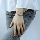 Stainless Steel Bolt Buckle Bracelet - Couples Gloss Bangle