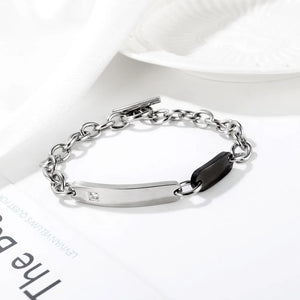 Stainless Steel Bolt Buckle Bracelet - Couples Gloss Bangle