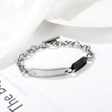 Stainless Steel Bolt Buckle Bracelet - Couples Gloss Bangle