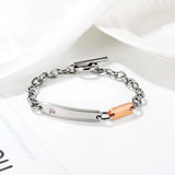 Stainless Steel Bolt Buckle Bracelet - Couples Gloss Bangle