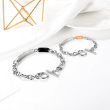 Stainless Steel Bolt Buckle Bracelet - Couples Gloss Bangle