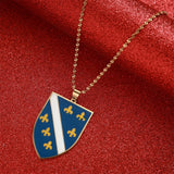 Bosnia Herzegovina Pendant Necklace Women Stainless Steel Chain