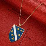 Bosnia Herzegovina Pendant Necklace Women Stainless Steel Chain