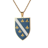 Bosnia Herzegovina Pendant Necklace Women Stainless Steel Chain