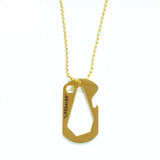 Stainless Steel Bottle Opener Necklace with English Letter Pendant