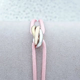 Stainless Steel Bracelet Adjustable Size Ribbon Lace Up Chain Bracelet
