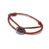 Stainless Steel Metal Buckle Couple Bracelets Multicolor Rope Jewelry