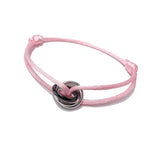Stainless Steel Metal Buckle Couple Bracelets Multicolor Rope Jewelry