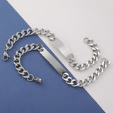 Stainless Steel Bracelet Blank for Custom Engraving ID Plate Bracelets