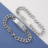 Stainless Steel Bracelet Blank for Custom Engraving ID Plate Bracelets