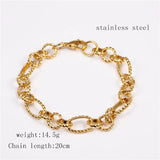 Stainless Steel Bracelet Cuff Charms Jewelry for Women