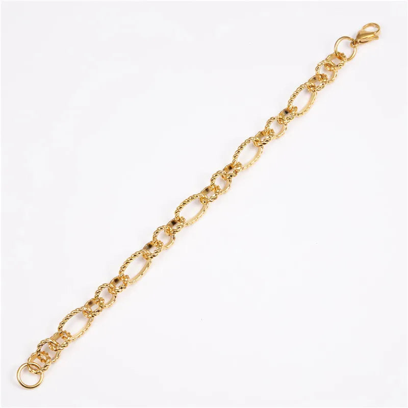Stainless Steel Bracelet Cuff Charms Jewelry for Women