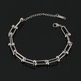 Women's Stainless Steel Chain Bracelet Vintage Party Jewelry