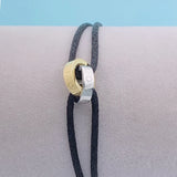 Stainless Steel LOVE Ribbon Lace Up Chain Bracelet for Women