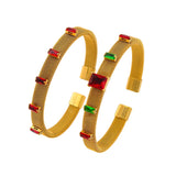 Stainless Steel Bracelet Crown Crystals Love Bangles for Women
