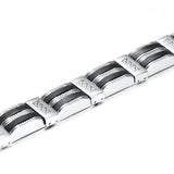 Stainless Steel Bracelet Rudder Silicone Link Insert Wristband