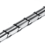 Stainless Steel Bracelet Rudder Silicone Link Insert Wristband