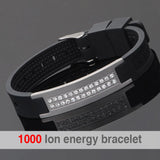 Stainless Steel Bracelet Men Wrist Band Rudder Silicone Sport Wristband Bangle