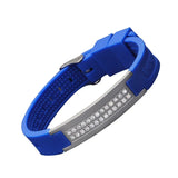 Stainless Steel Bracelet Men Wrist Band Rudder Silicone Sport Wristband Bangle