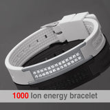 Stainless Steel Bracelet Men Wrist Band Rudder Silicone Sport Wristband Bangle