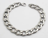 Men's Stainless Steel Link Chain Bracelet Silver Bangle Jewelry