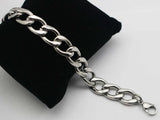 Men's Stainless Steel Link Chain Bracelet Silver Bangle Jewelry